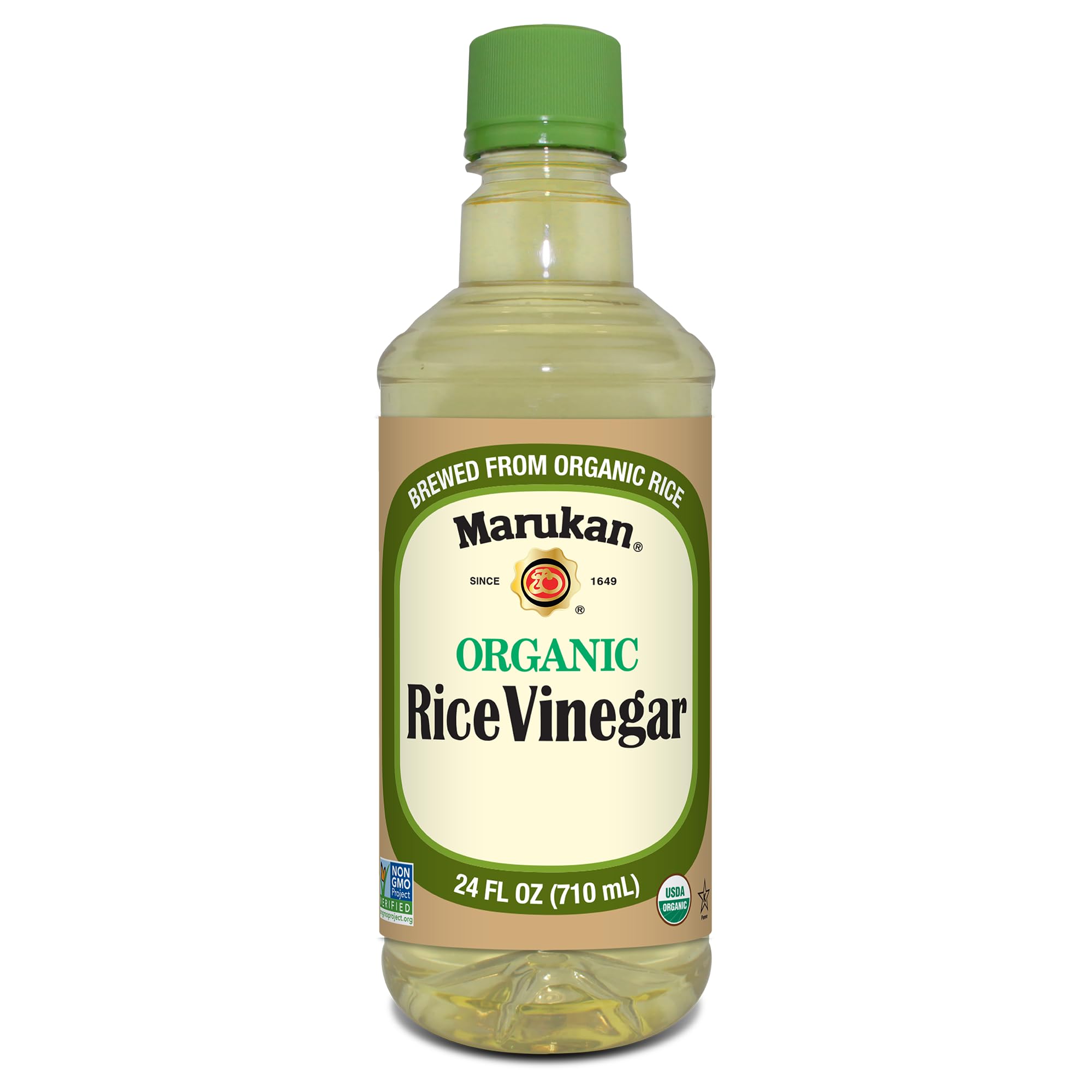 Marukan Organic Unseasoned Rice Vinegar for Enhancing Flavor & Cooking, USDA Organic, Marukan Rice Vinegar (24 fl oz)