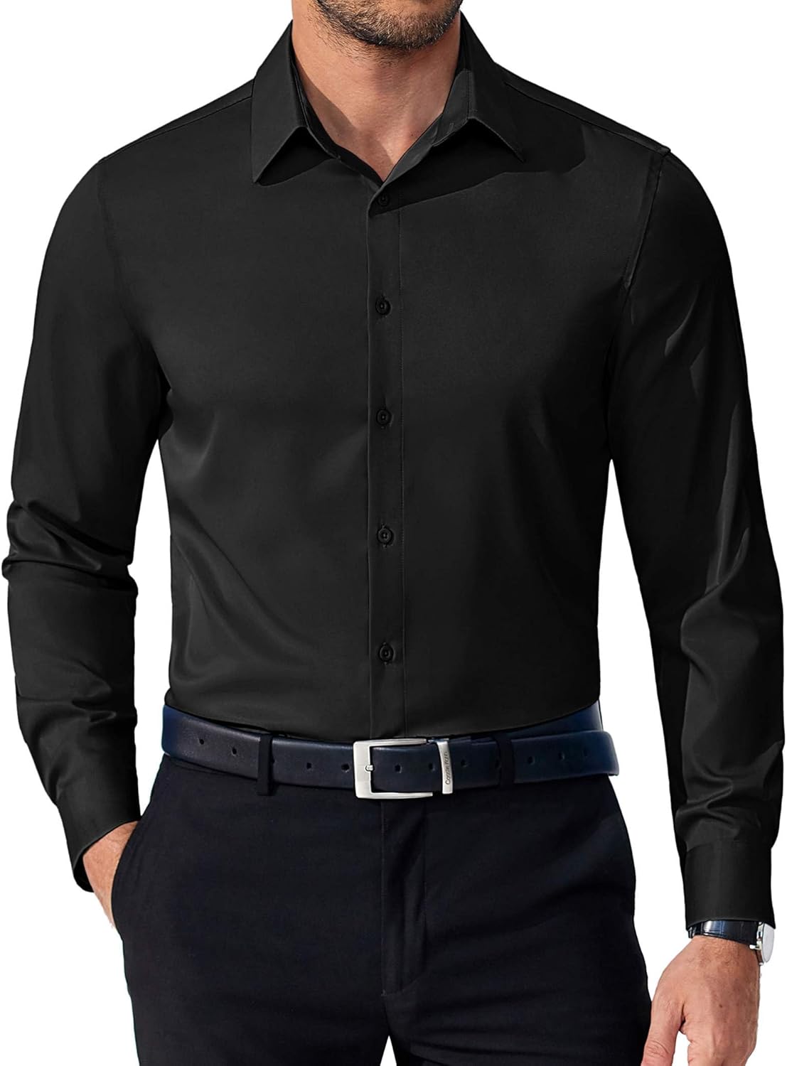 COOFANDY Mens Dress Shirts Long Sleeve Button Down Shirts Regular Fit Business Casual Shirts