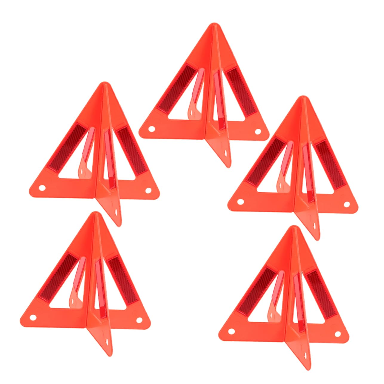 Cabilock 5 Piezas Señal Triangular Reflectante Triángulo de Emergencia para Vehículos Kits de Seguridad para Vehículos Señal de Advertencia para Coche Uso en Emergencias Carretera