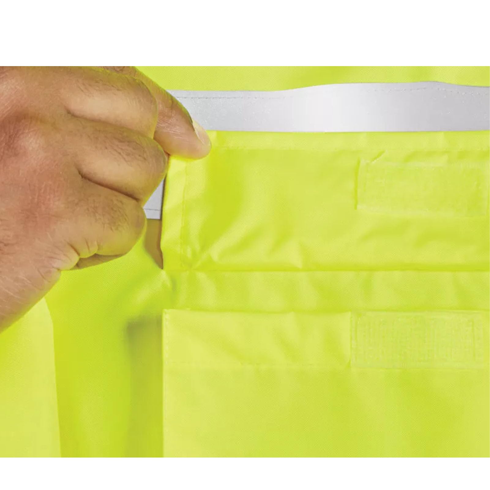 Eujgoov Poncho de Pluie Haute visibilité, Manteau de Pluie Réfléchissant Jaune Fluorescent avec Poche pour le Travail en Extérieur 55x41 Pouces