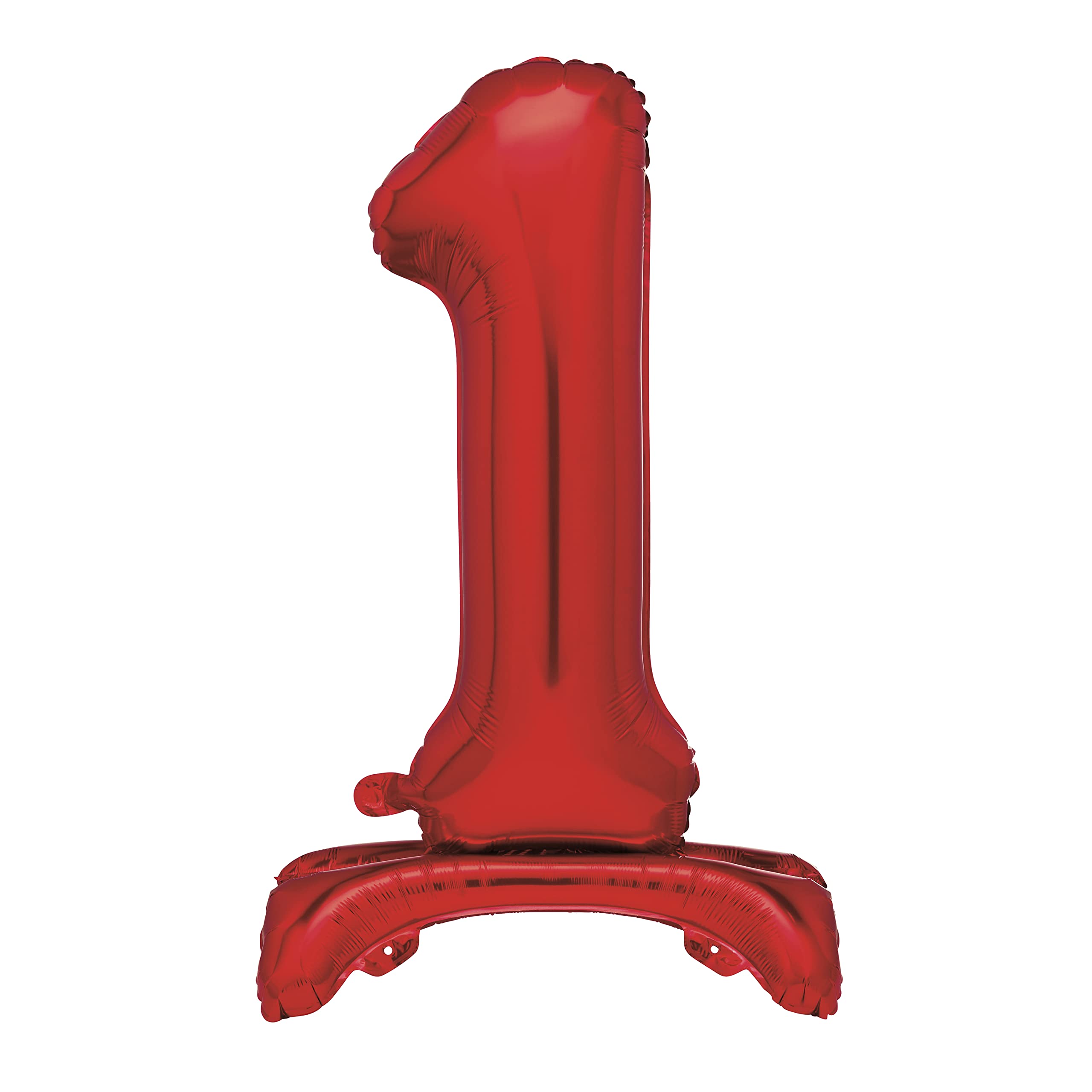 Unique Red Standing Number 1 Foil Balloon 30", Packaged