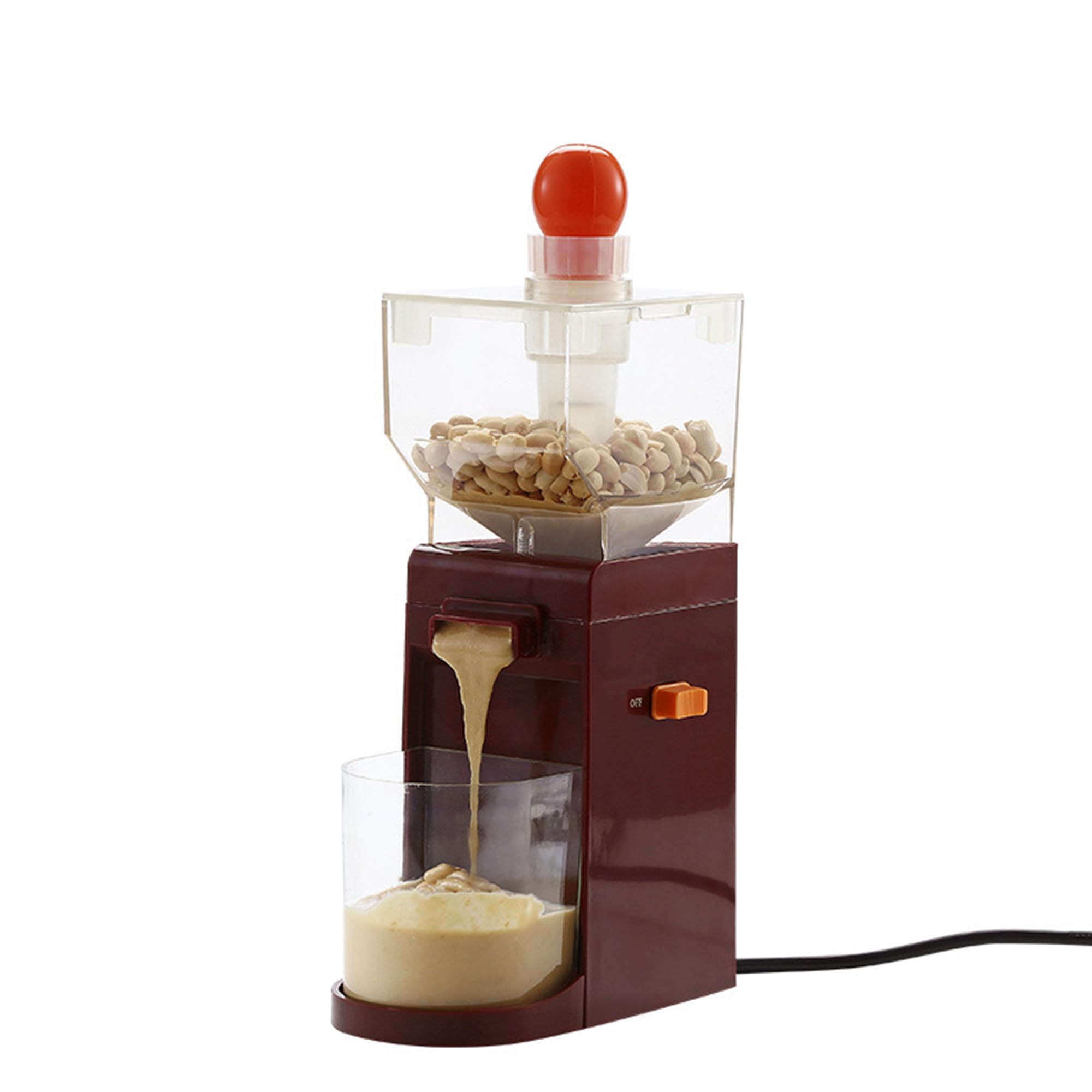 IULAVP Electric Peanut Butter Maker: 500Ml Portable Small Peanut Butter Machine, Nut Grinder with Anti-Slip Base - 120W Strong Motor Power Food Processor for Coffee Corn Cashew Hazelnut Grain Mill