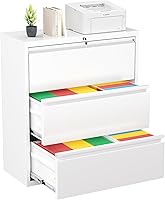 Vista 18 de Greenvelly Archivador Vertical de 18" D, Gabinete de 2 Cajones con Cerradura para Oficina en Casa, Metal Negro para Colgar Carpetas