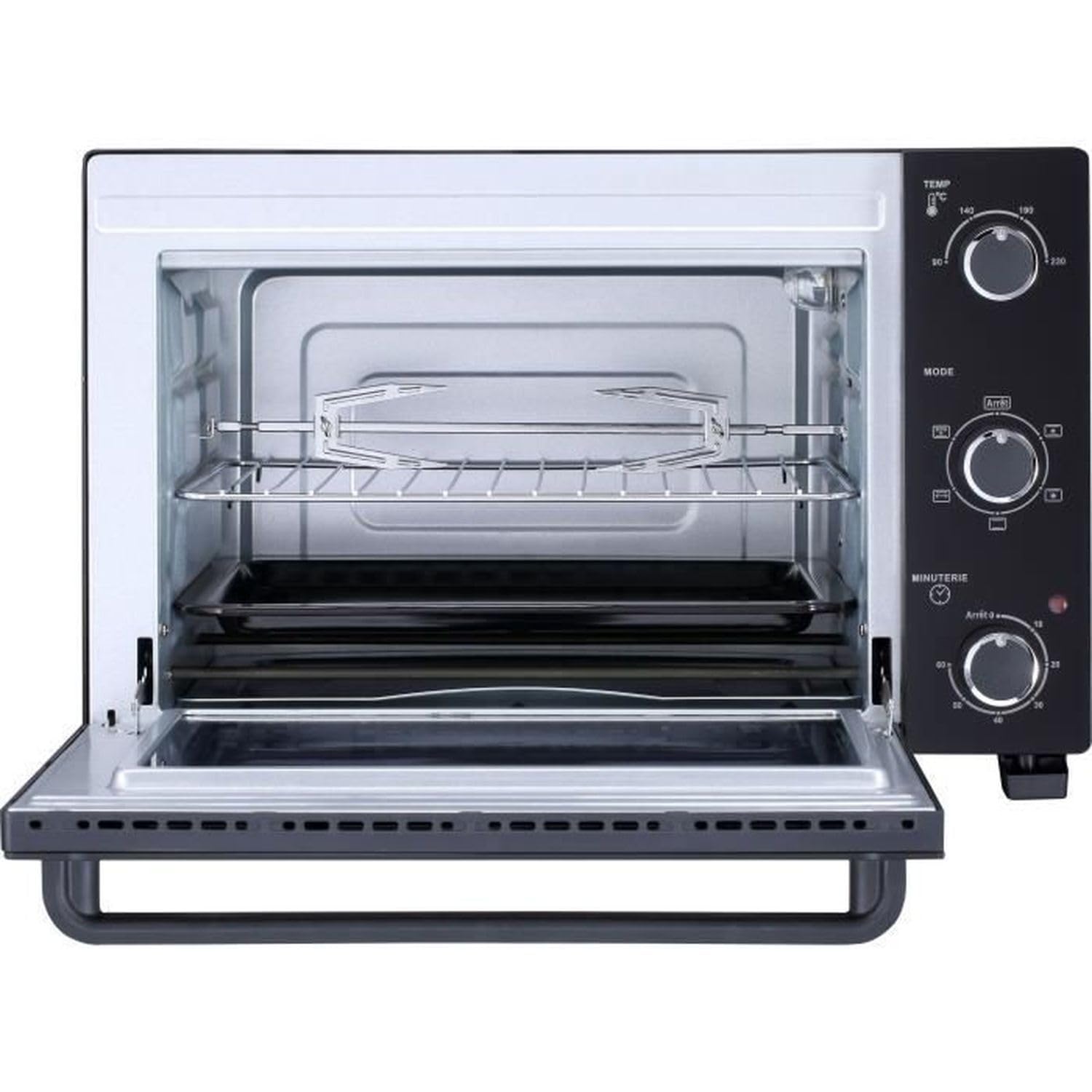 CONTINENTAL EDISON CEMF35B4 - Minifour électrique 35L noir - 1500W - Rotissoire, Convection naturelle