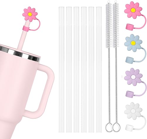 Greant 6 popotes de repuesto para vaso Hydro Flask de 32 onzas y 40 onzas, a prueba de polvo, para vaso Hydro Flask de 32 onzas, popote para tapa de