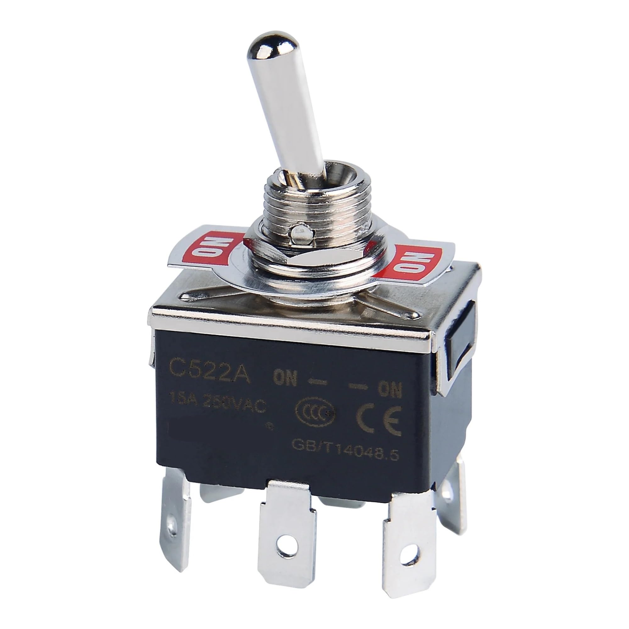 Interrupteur à bascule double jet ON-ON C522B C5R22B inverseur DPDT
