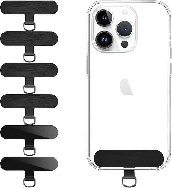 Qyoocom Patches de Cadena para Colgar Móvil, 6 Unidades Ultrafinas y Resistentes