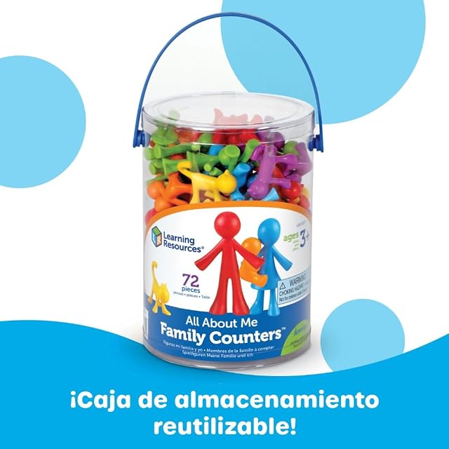 Foto 5 de 6 de Learning Resources Juguete de Conteo y Clasificación - Set Mi Familia con 72 Figuras en 6 Colores