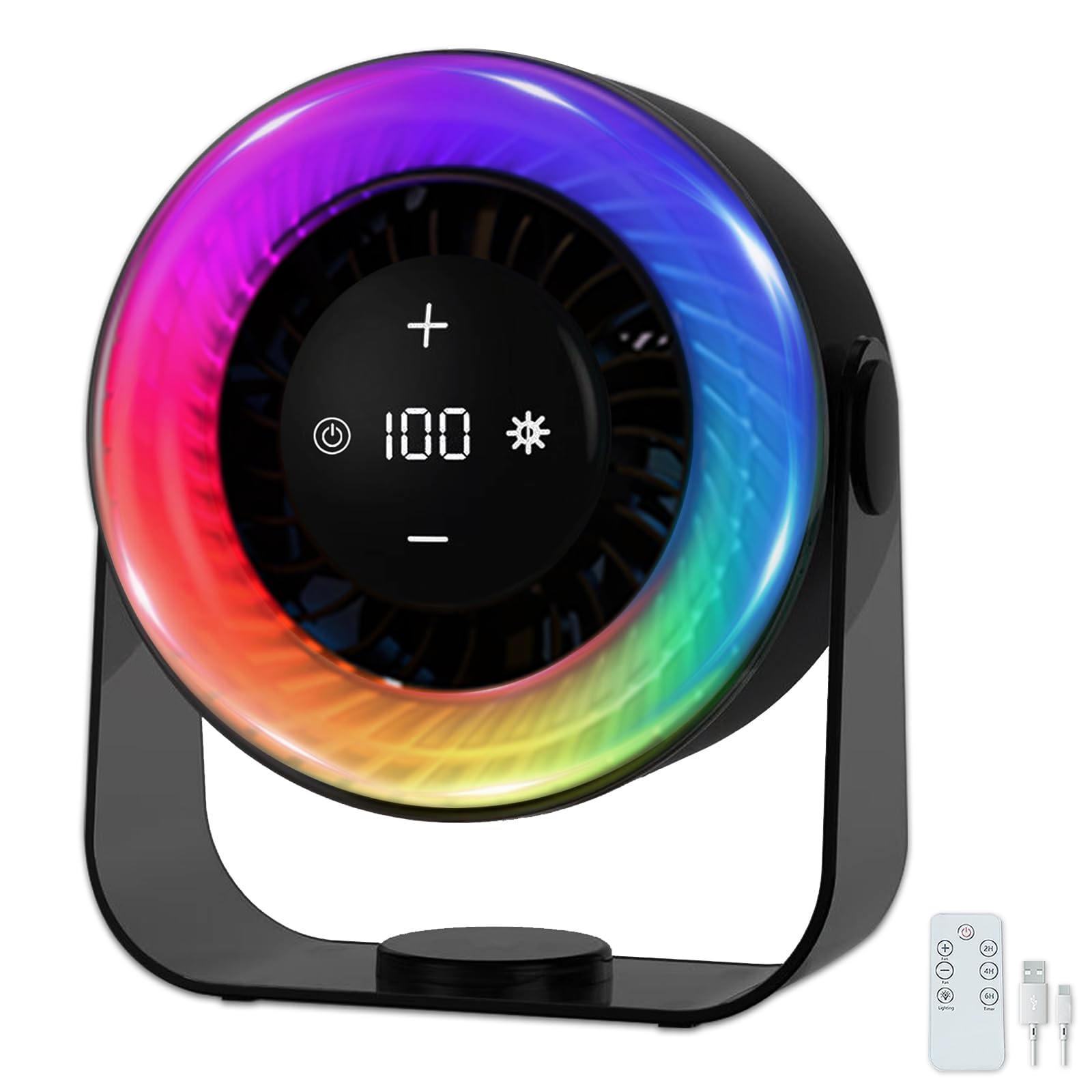 Mini ventilatore portatile, portatile, elettrico, ricaricabile tramite USB, circolatore d'aria da scrivania, ventilatore personale per il raffreddamento di interni, casa, dormitorio, ufficio