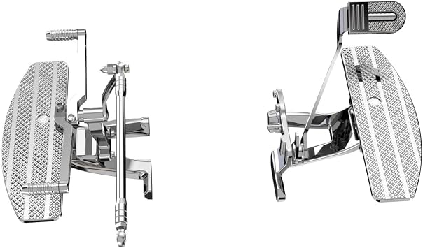 POWER JAMES Riders Big Foot Board Floorboard Pedal Forward Controls Kit, Chrome-Plated, Compatible with Harley Davidson 18-2026 Street Bob, FXDR 114, Low Rider S ST, FXDR114, FXST with Mid-Controls