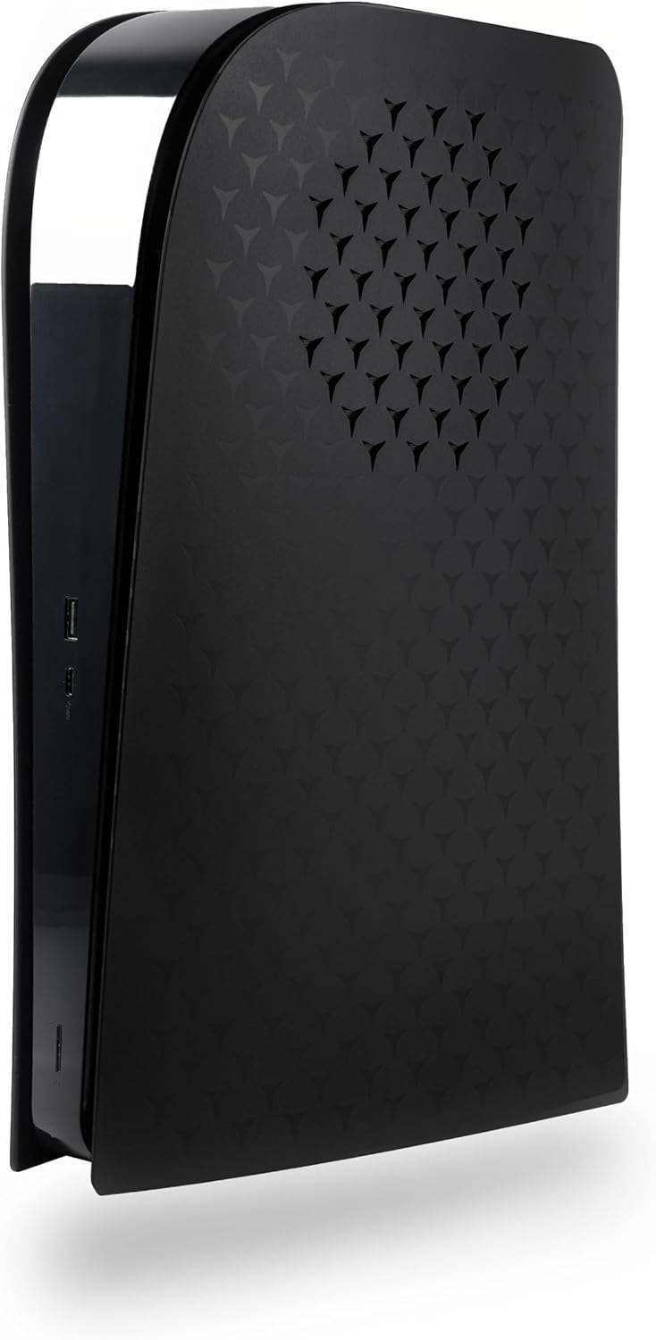 Glistco Black Plates Pro Replacement Shell Compatible with Standard PS5 - Cover Plates for PS5 Disc Edition (Matte Black)