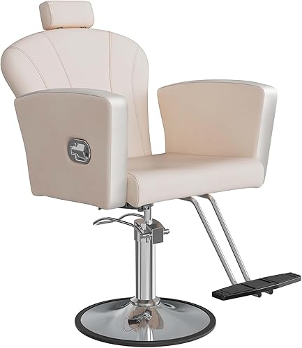 Vista 49 de Silla de salón de altura ajustable para silista de cabello, sillas reclinables de peluquería, silla de peluquería hidráulica, silla de champú Gris