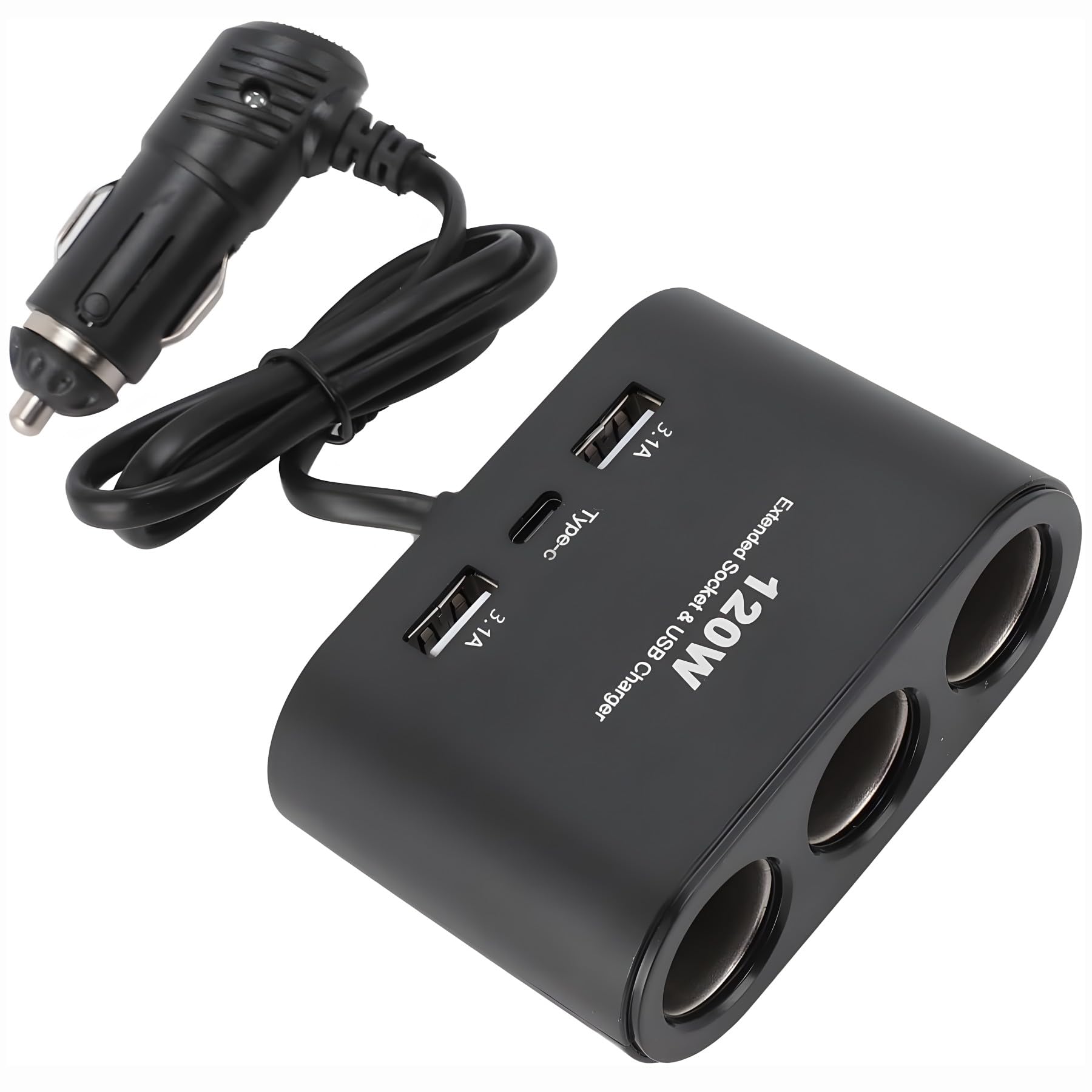 12-24V 4xusb Presa Accendisigari Distributore + Cavo - Foto 7