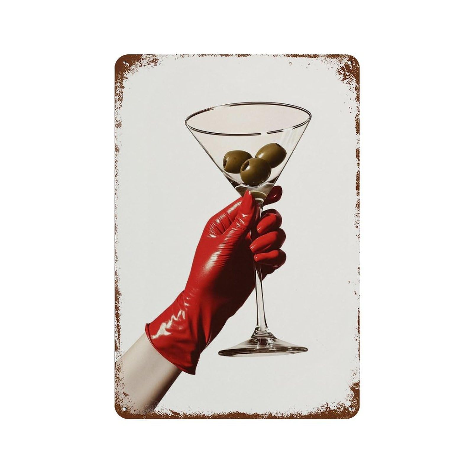 xiaoxiaoshen Martini Wall Art, Photography Prints Wall Decor Art Metal Tin Poster Modern Home Decor Art Home Bar Shop Decorations Vintage Sign 30x20cm