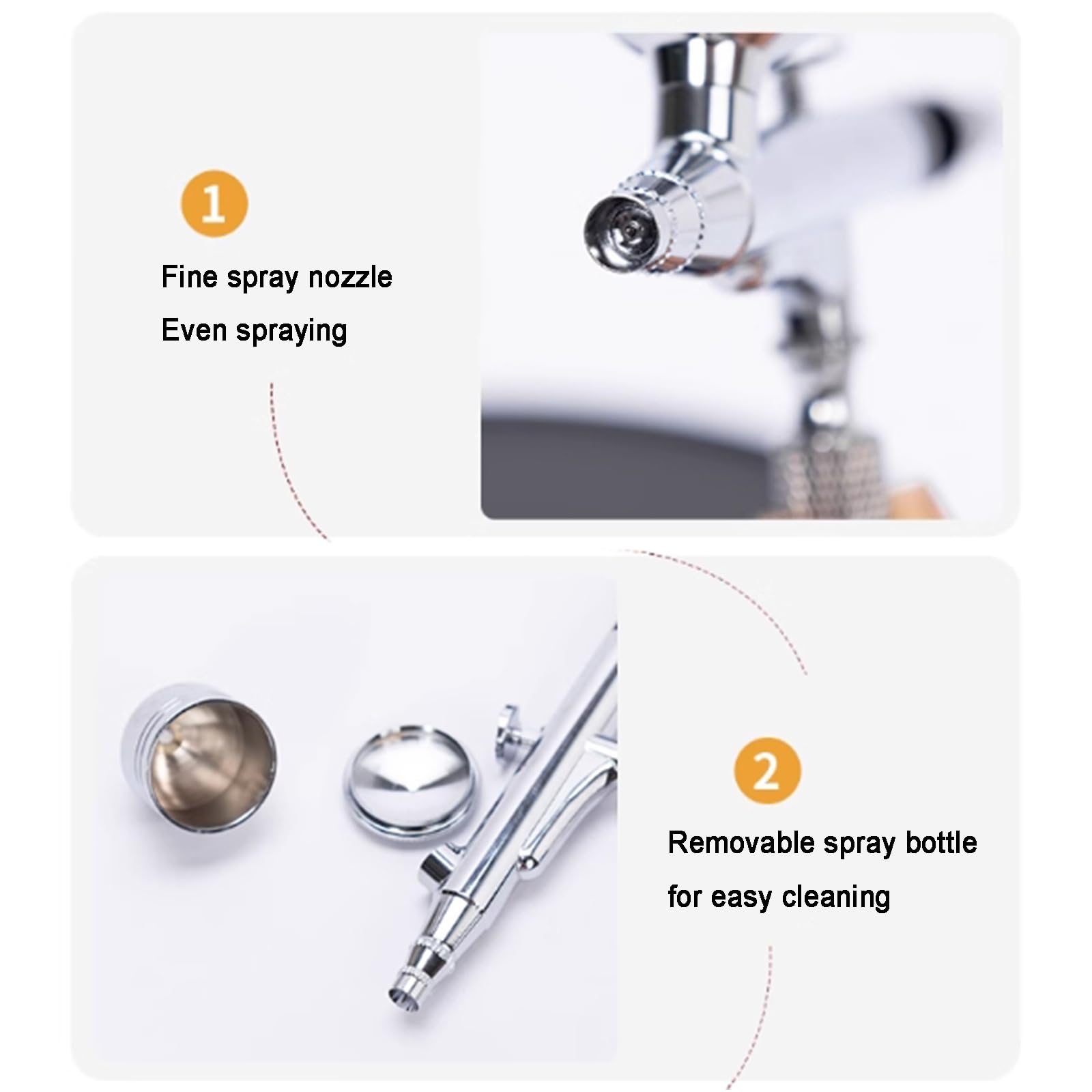 Kit compresseur aérographe double action avec buse de 0,5 mm et tasse de 7 ml, pression d'air réglable pour maquillage, décoration de gâteau, peinture de modélisme, tatouage