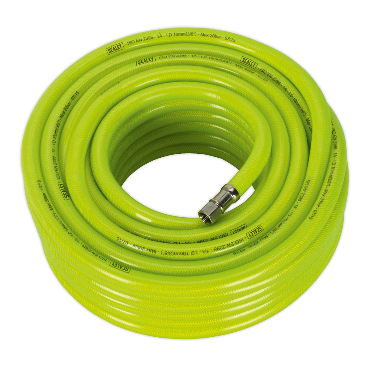 Sealey Ahfc10 Tuyau à air haute visibilité 10 Mtr X Ã 8 mm avec 1/10,2 cm BSP Syndicats, multicolore, AHFC2038, 0V
