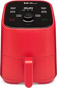 Instant Pot Vortex 2QT Mini Air Fryer, Small Air fryer that Crisps,Reheats,Bakes,Roasts for Quick Easy Meals,Includes over 100 In-App Recipes, is Dishwasher-Safe, from the Makers of Instant Pot, Red
