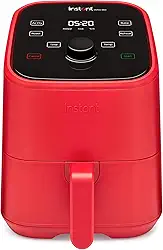 Frite de ar Vortex Instantâneo 4 em 1, Assado, Torrado, Salgado, Desidratado, Reaquecimento, 2 Quartos, Vermelho