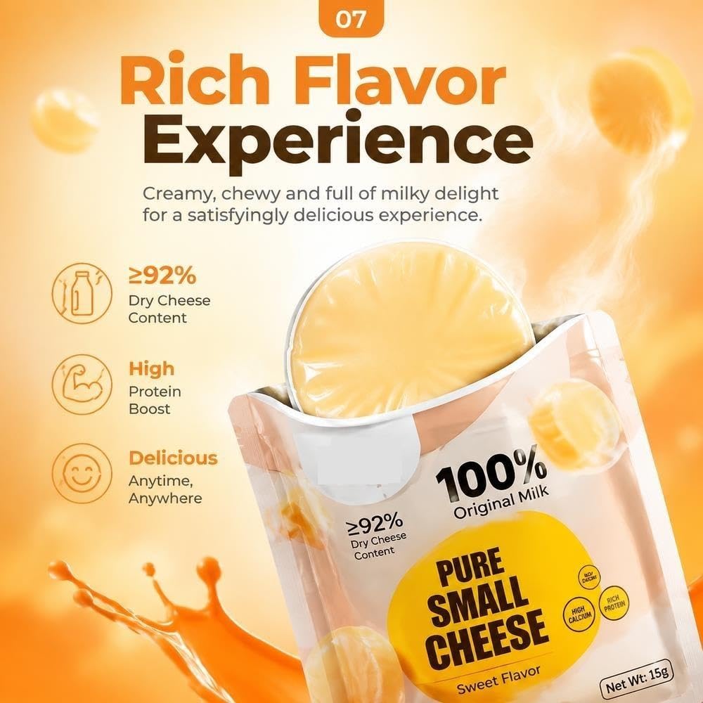 Okrągłe kawałki sera Cheddar 75g –3 opakowania, gotowe do