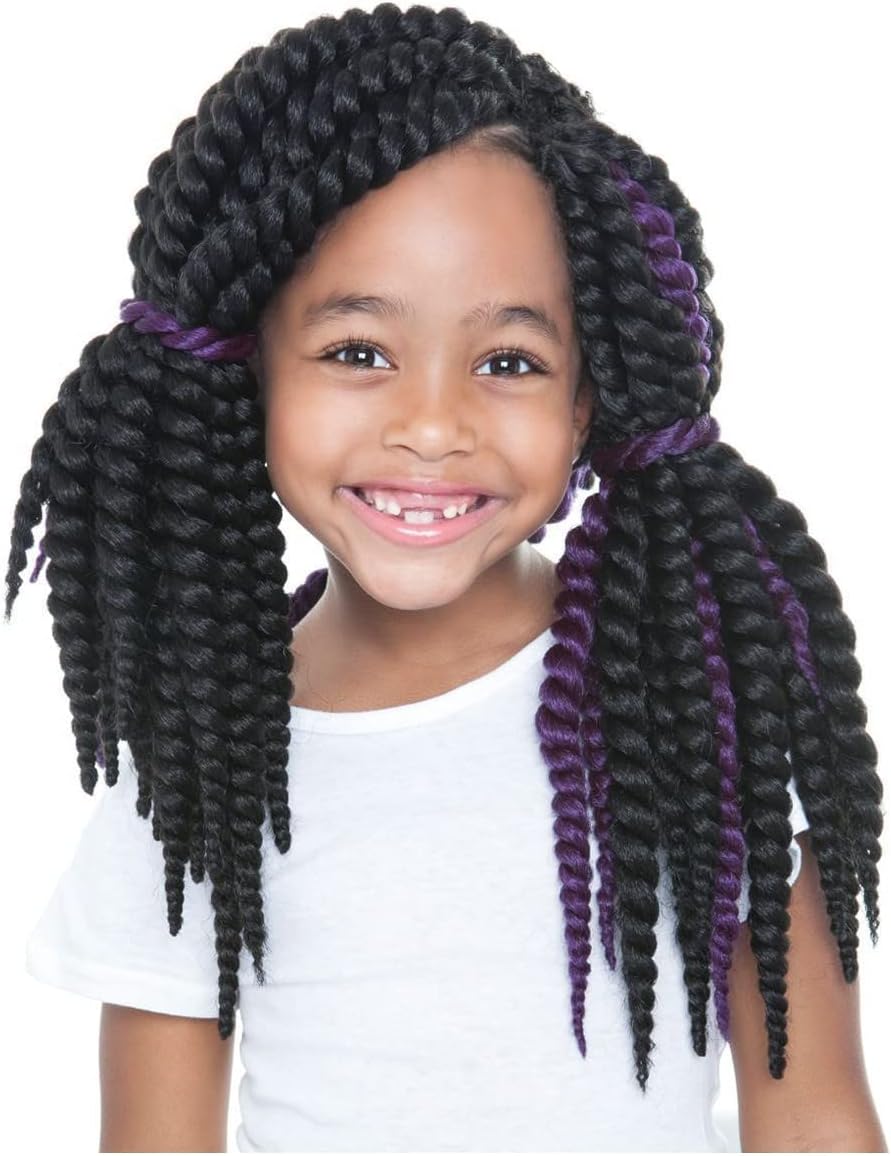 (3 Packs) Mane Concept Afri Naptural Kid Crochet Braid - KR05 Senegal BANTU Twist (1B)