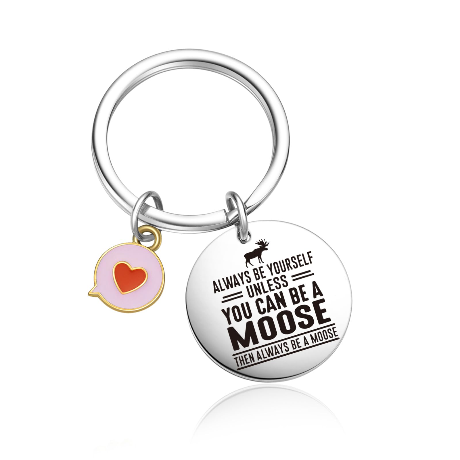 OWHOMS Moose Gifts Moose Charm Keychain Nature Lover Gifts Animal Jewelry For BFF Cousin Mom