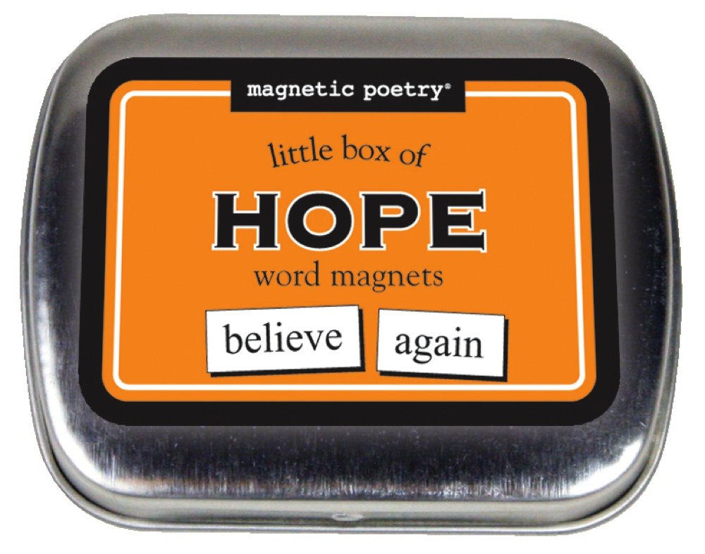 Magnetic Poetry - Little Box of Hope Kit - Words for Refrigerator - Write Poems and Letters on The Fridge - Made in The USA