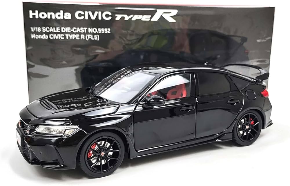 PAUDI Model 1/18 Scale Diecast Model Cars 2023 Honda Civic Type-R