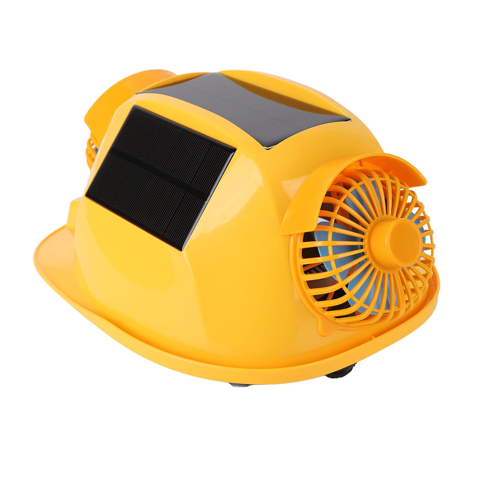 Solar Safety Helmet Hard Hat with Double Fan and Light Construction Home Improvement
