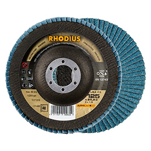 Rhodius LSZ F3 125 X 22, 23 mm K40 5 pezzi lamelle...