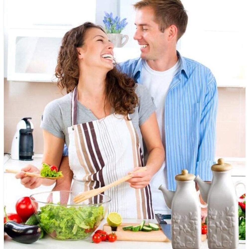 Butelka oleju Dozownik octu Butelka Ocet Dozownik przypraw Ceramiczny Ceramiczny Oliwkowy Oliwkowy Butelka Butelka Wyciek Butelka Oleju Butterfly Wzór Tłoczenie (Color : E)