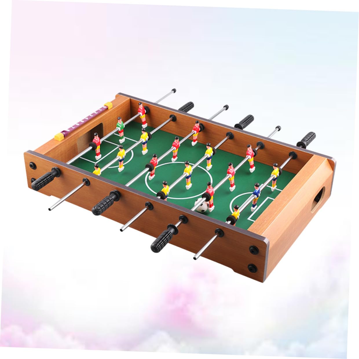 ULTECHNOVO Gioco da Tavolo Calcio Balilla Mini Sei Stecche in Mdf e Segnapunti, Portatile per Adulti, per Spazi Ridotti e Divertimento Desktop