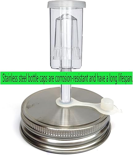 Miniatura 5 de YOBNKU Kit completo de fermentación de vidrio con pesas de fermentación y esclusas de aire para chucrut, verduras y otros alimentos fermentados