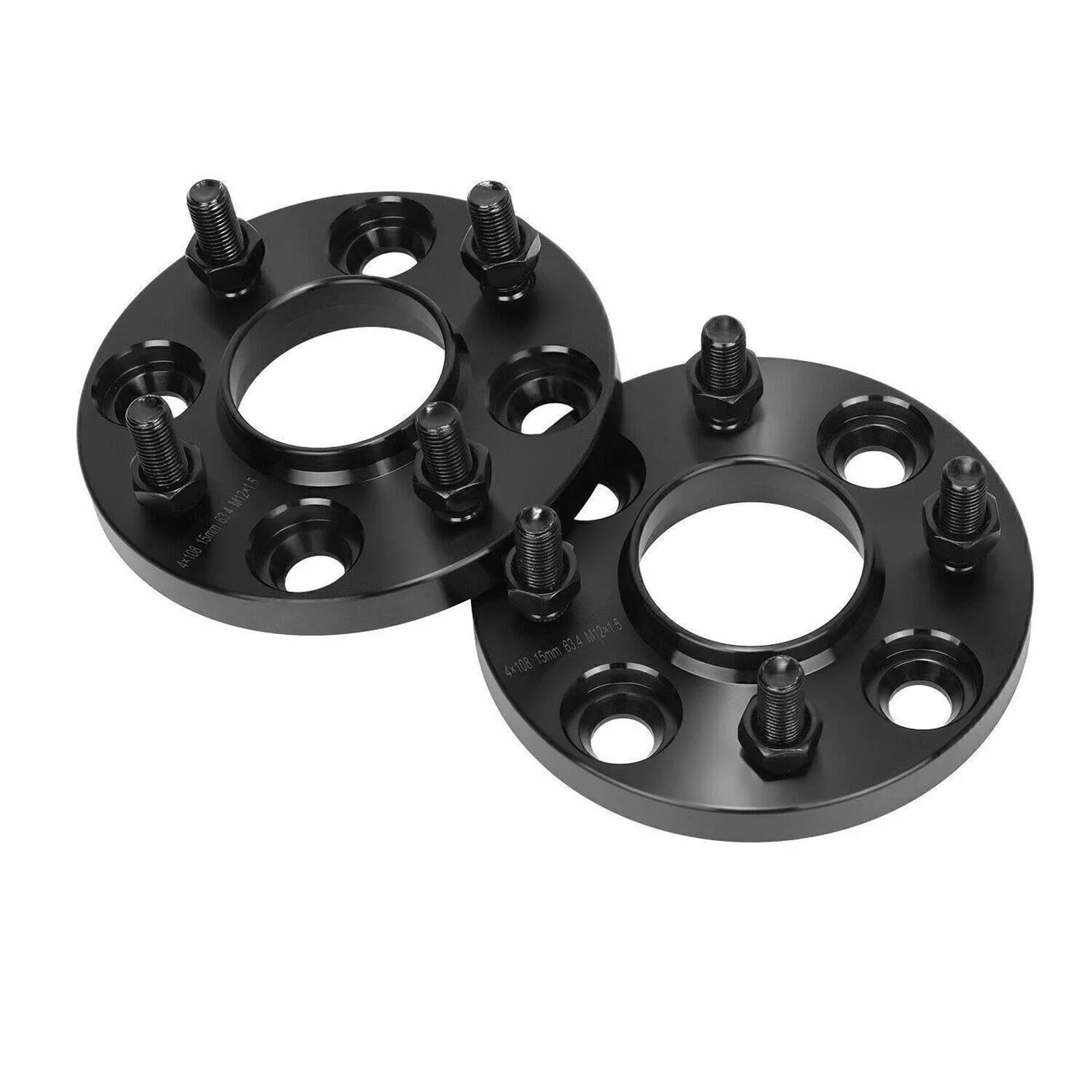 Élargisseurs de voie 15mm 4x108 pour Ford Fiesta MK6 MK7 entretoises de roue noires