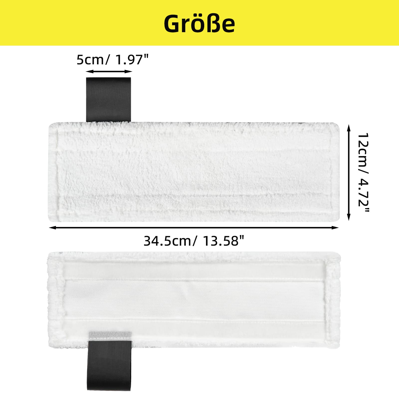 8 Panni In Microfibra Per Pulitore A Vapore Kärcher SC 1, 2, 3, 4, 5, SI 4 EasyFix - Lavabili E Riutilizzabili