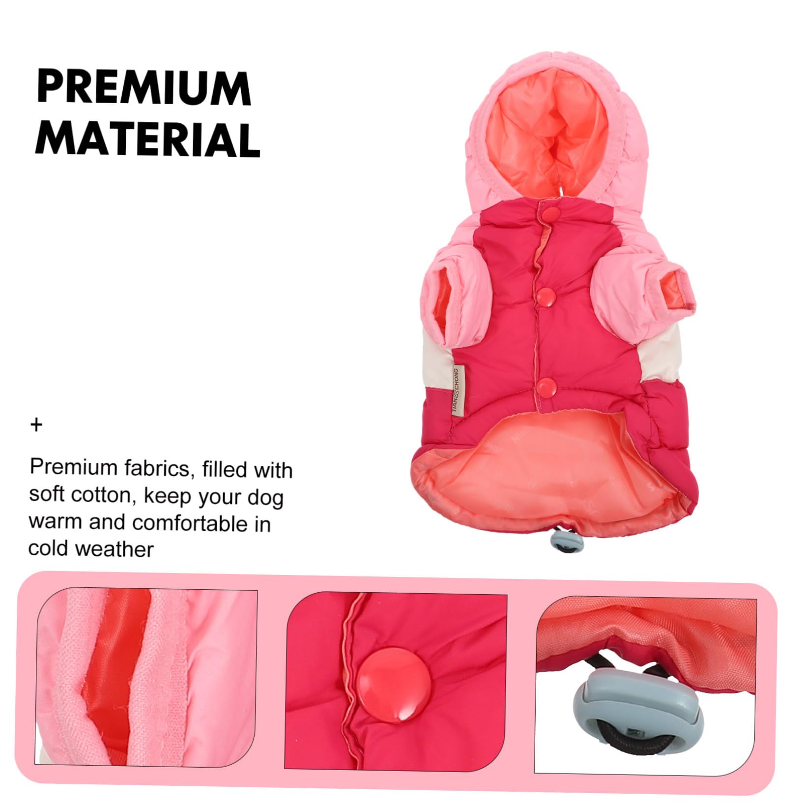 INOOMP 3pièces Gilet Doublé Duvet pour Chien Veste Hiver Réversible Coton Vêtements Chaleureux Et Élégants pour Chiens