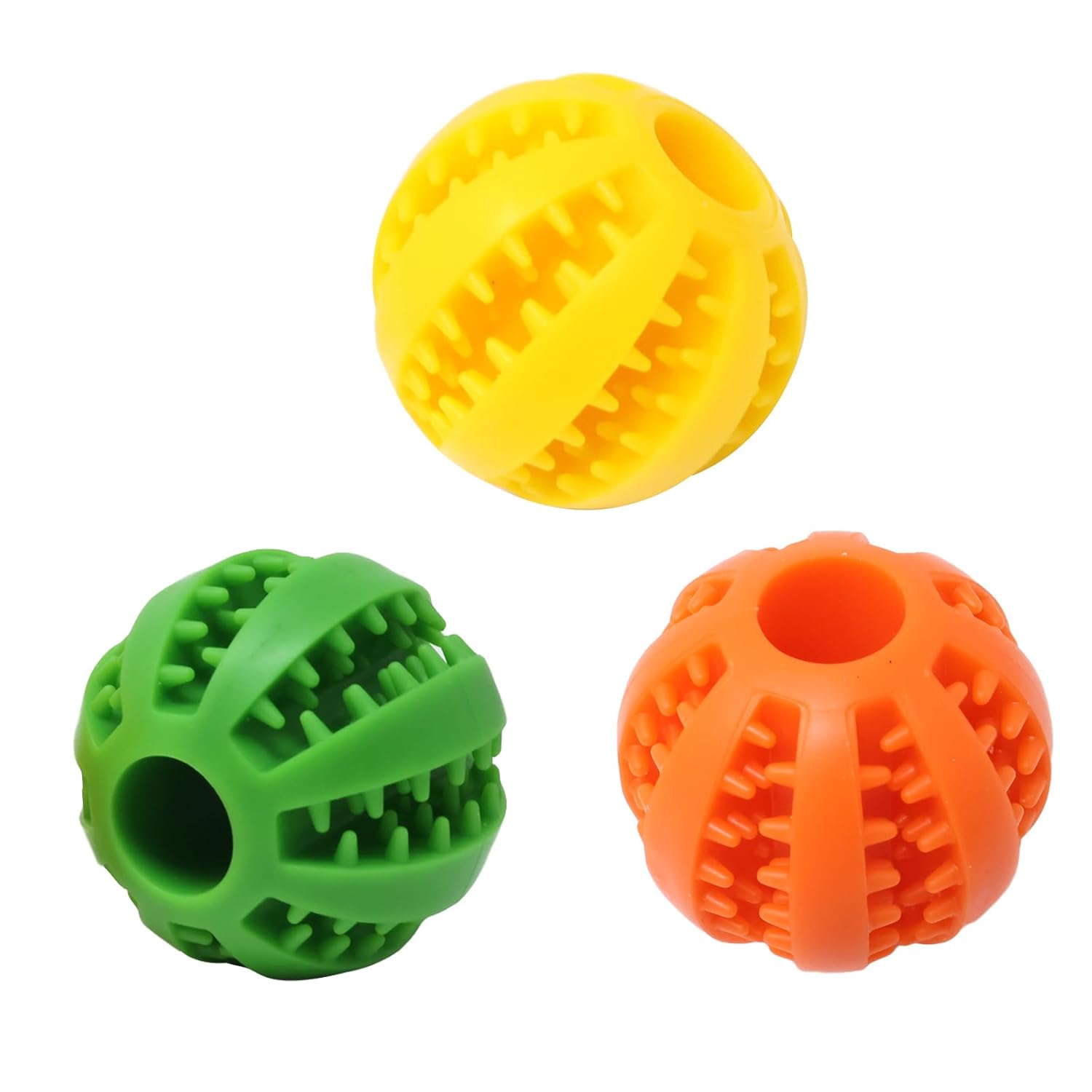 yueton 3PCS Dog Toy Ball Pet Training Ball Dog Enrichment Toys Dog Pet Bite Resistant Ball Interactive Puppy