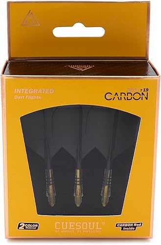 Miniatura 6 de CUESOUL ROST T19 - Eje de dardos integrado de carbono y forma estándar de vuelo, juego de 3