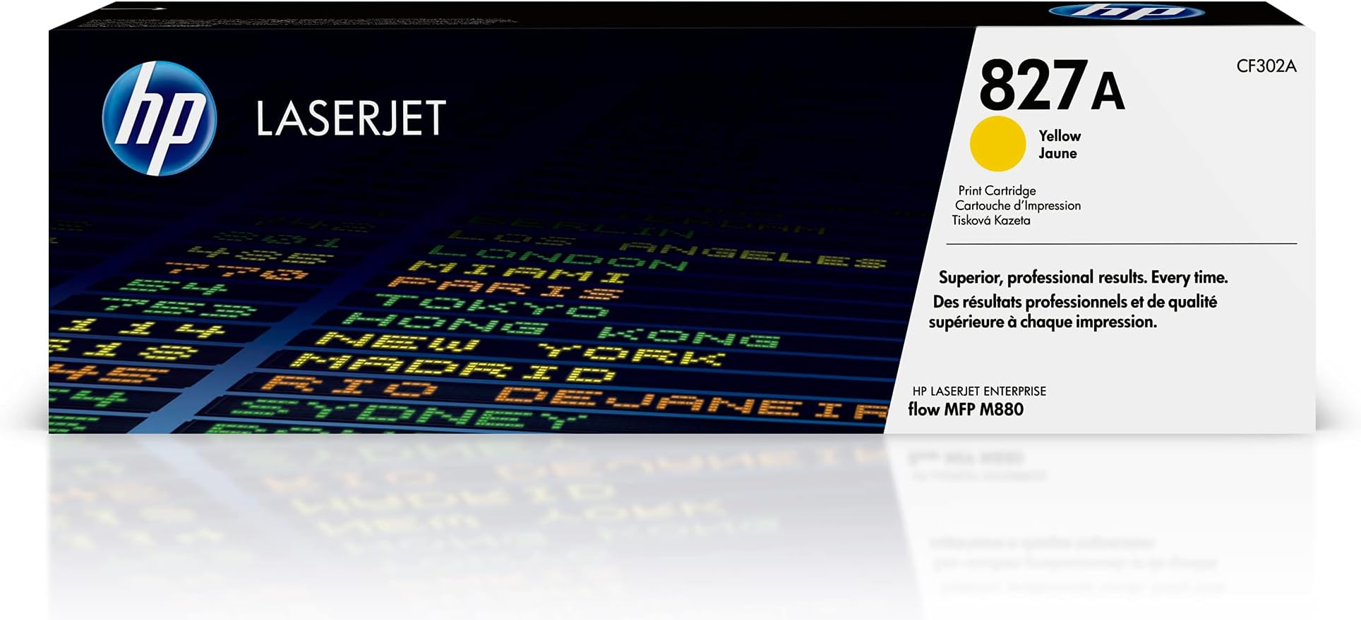 HP 827A Yellow Toner Cartridge | Works Color LaserJet Enterprise Flow MFP M880 Series | CF302A