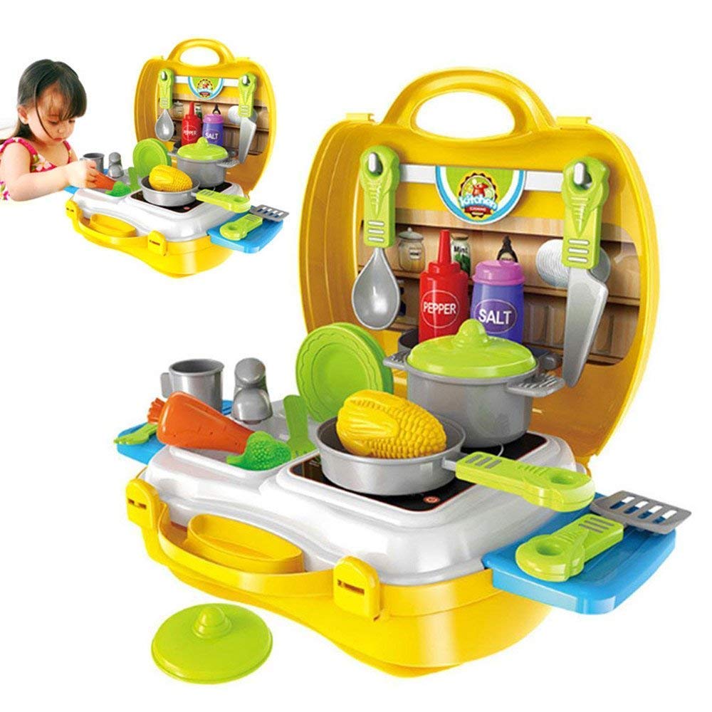 Farraige Ultimate Kid Chef Bring Along Kitchen Cooking Suitcase Set (26 Pieces) - Multicolor