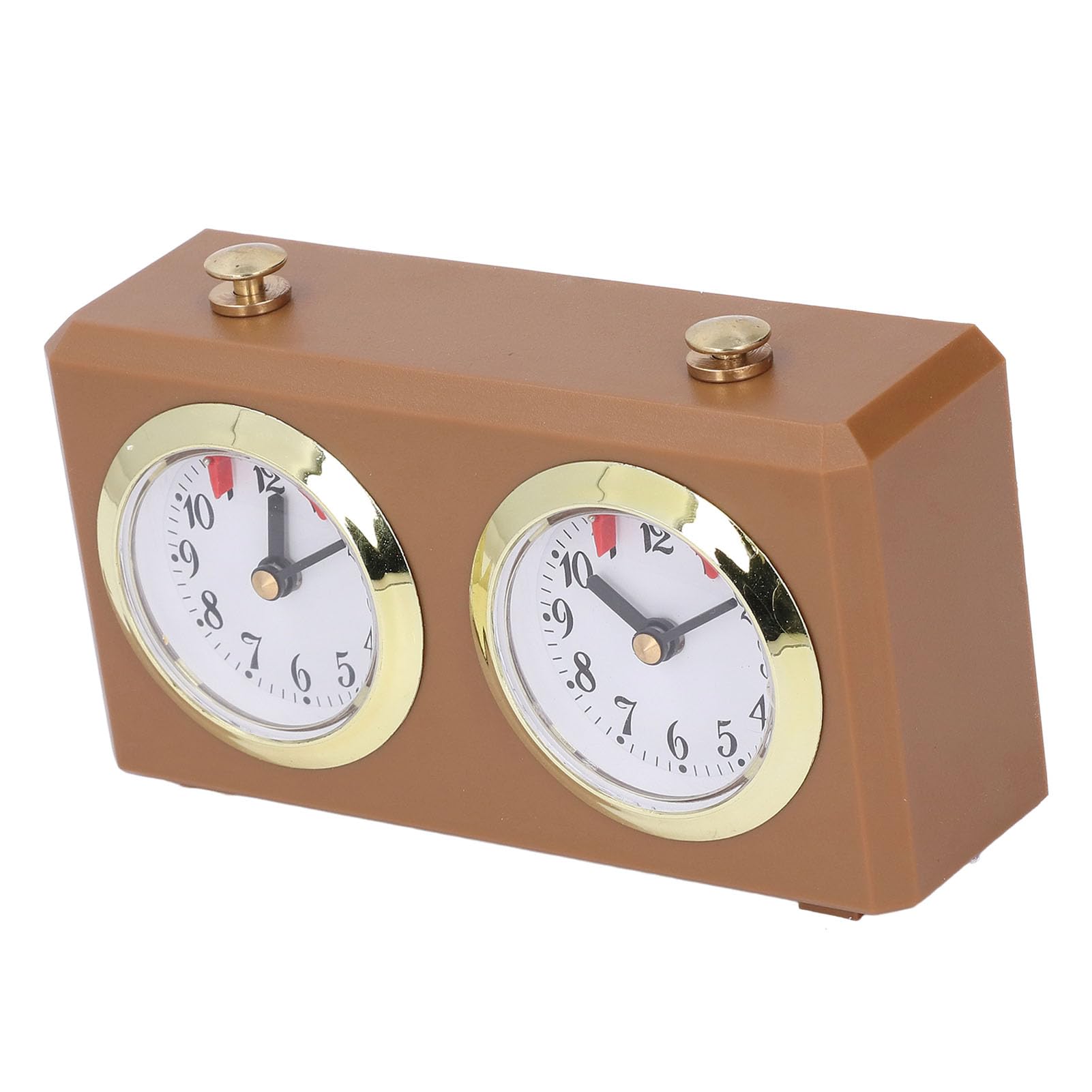 Reloj de Ajedrez Mecánico, No Requiere Batería Reloj de Ajedrez Digital Portátil Vintage para Partidos de Ajedrez, Mejore Sus Habilidades de Ajedrez en Cada Juego con (Broncearse)