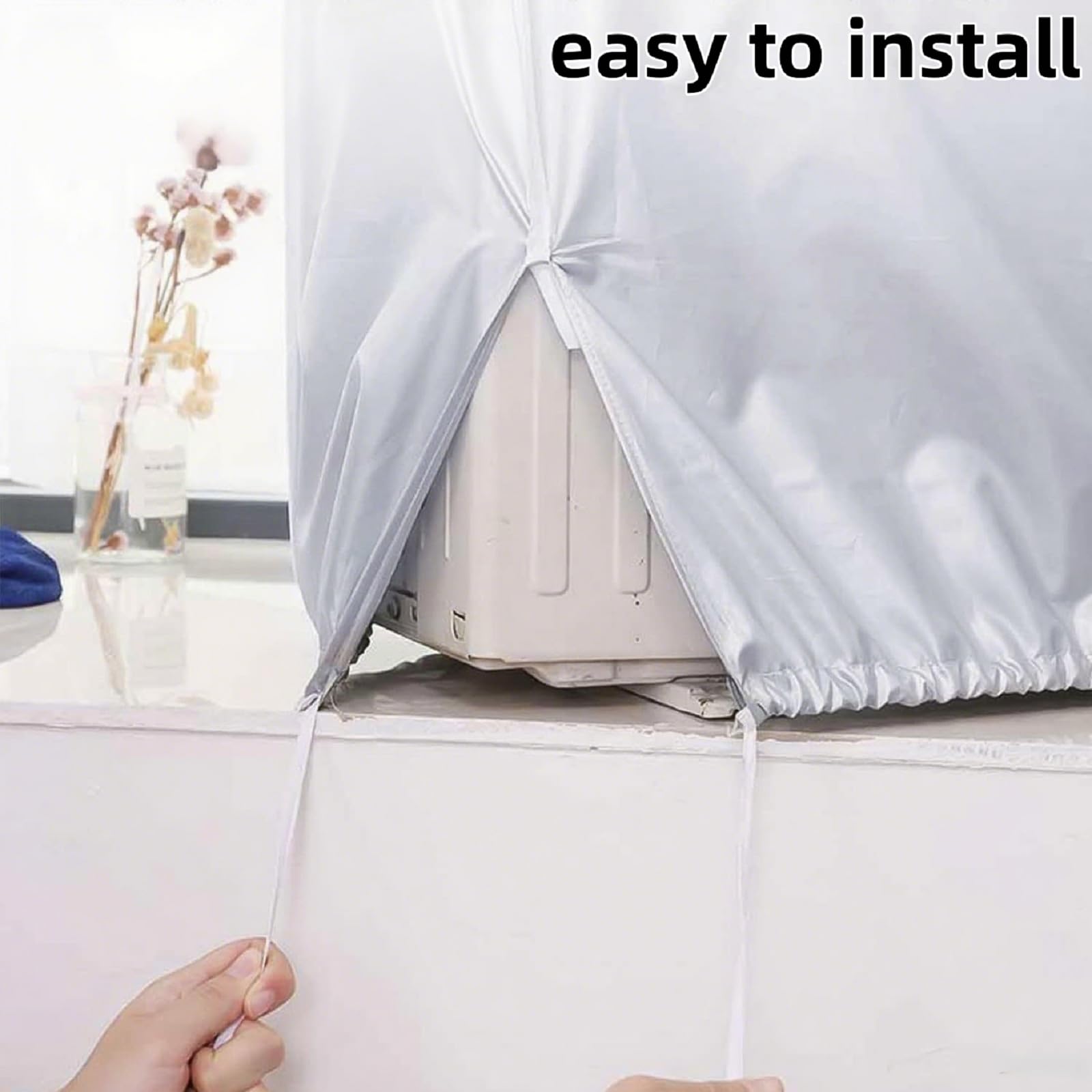 Copri Condizionatore da Esterno, Copertura Condizionatore Esterno Universale, Copertura Condizionatori Pvc, Coperchio Condizionatore Esterno Impermeabile Solare Anti-Polvere Anti-Neve -96 * 40 * 70cm