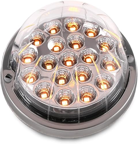 GRAND ORANGE Lente transparente ámbar LED marcador de luz de señal de giro lámpara con base universal