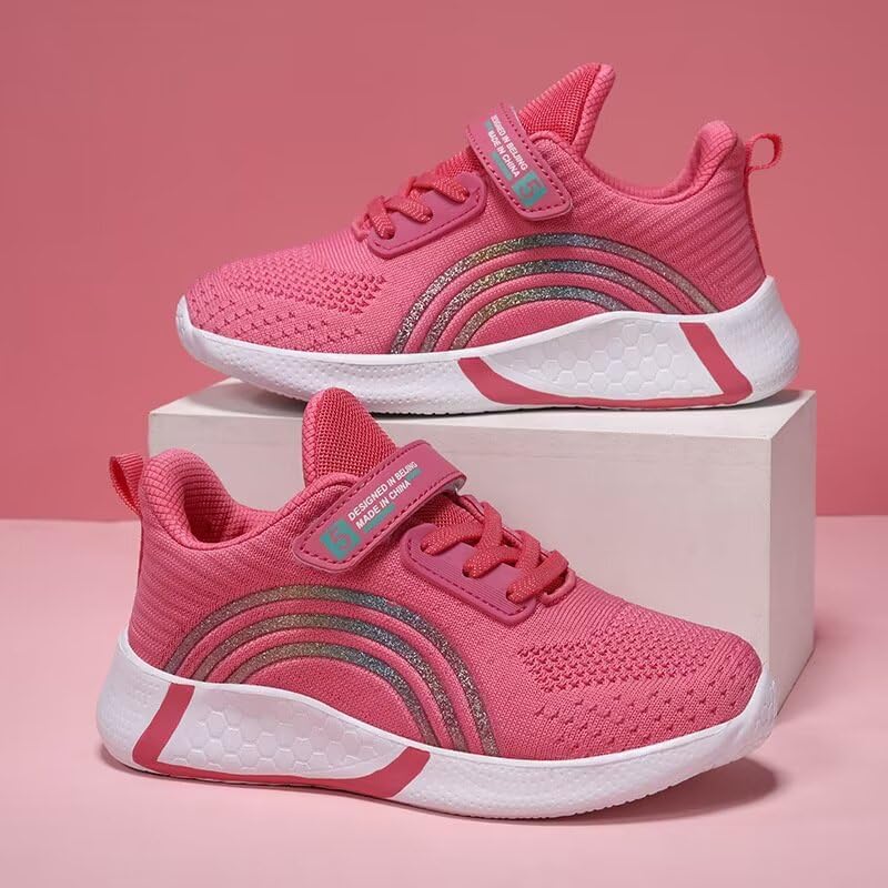 Kids Girl Solid Breathable Sport Shoes for Outdoor School Running Walking