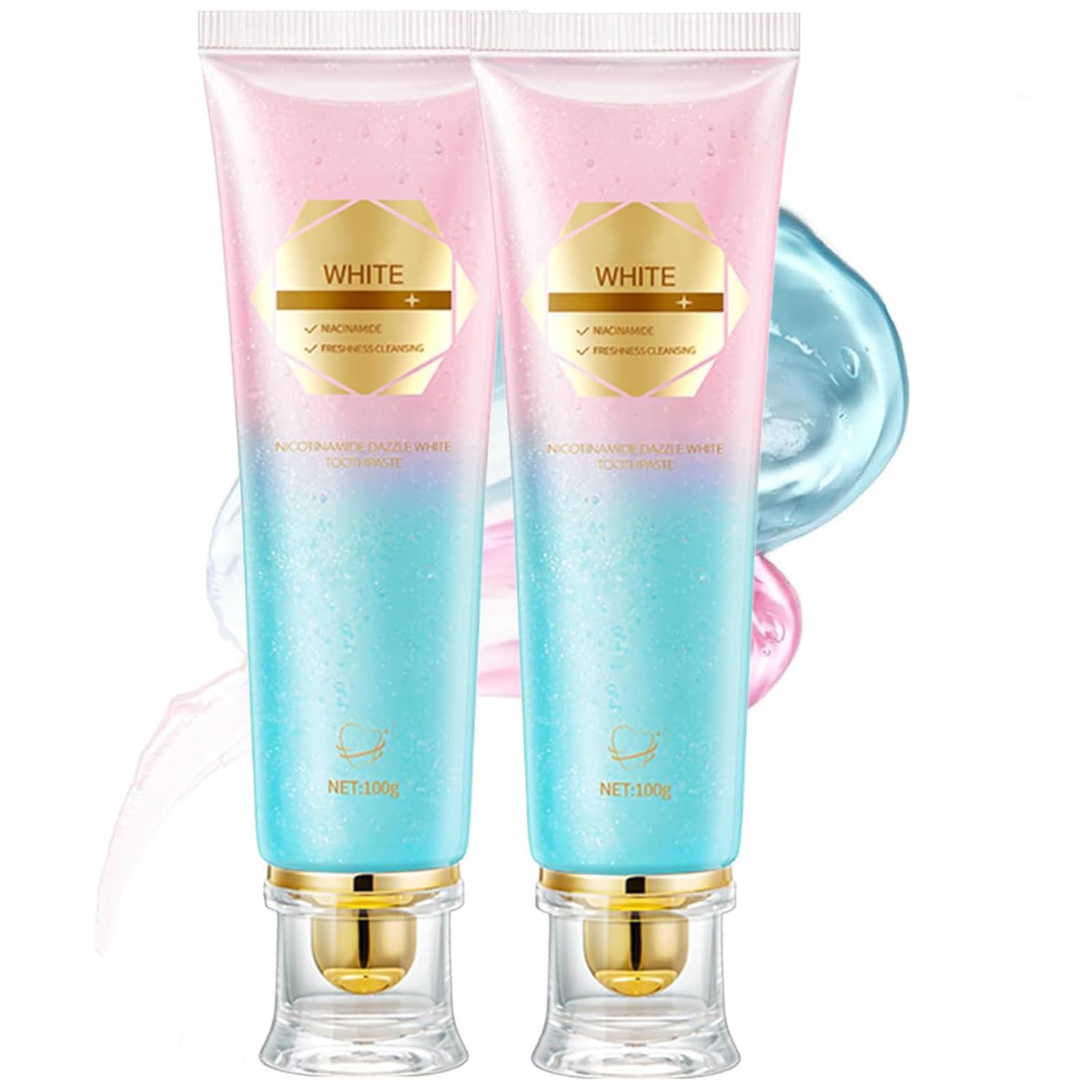 2Pcs Easilyous Bright White Toothpaste Intensive White Toothpastes Freshening Breath Removal Tooth Stains 2PC