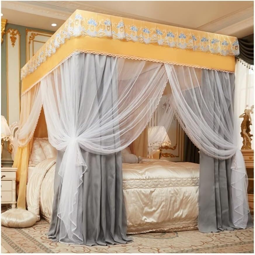 Colcha con mosquitera europea para cama litera de princesa 120x200cm