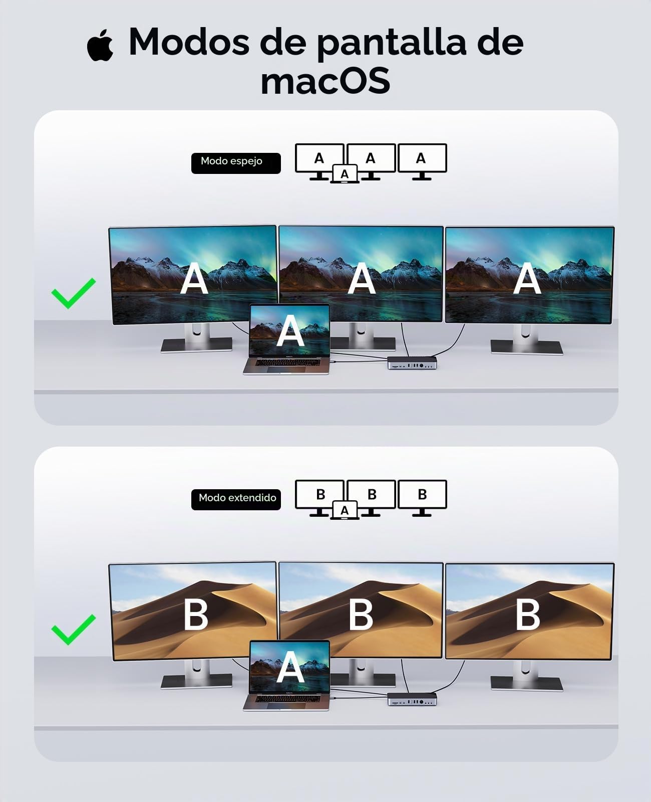 ORICO 20 EN 1 Docking Station, Triple Displays con 2 DP, HDMI, VGA, 60W PD, USB C 3.2 18W PD, USB C 3.2, 3 USB A 3.0, 3 USB A 2.0, RJ45, 3 Tipos Audio, SD/TF, Botón Volumen Negro para MacBook Air