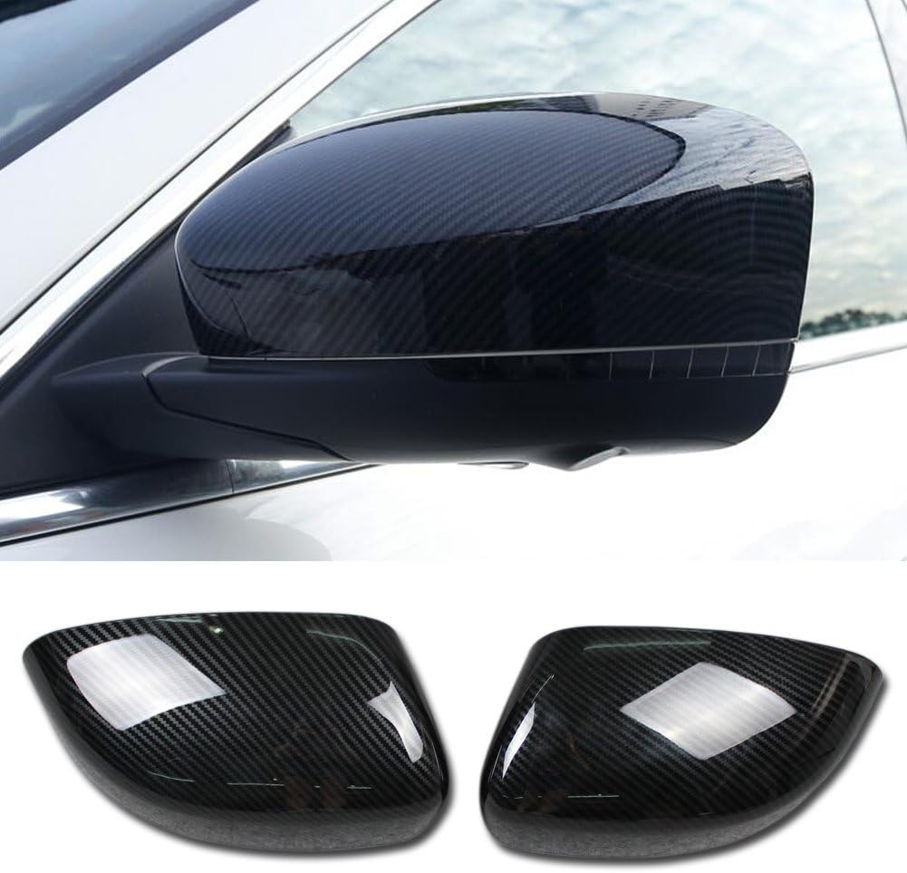 Rqing For Maserati Levante 2016 2017 2018 2019 Rear View Mirror Guard Cover Trims (Carbon Fiber Pattern)