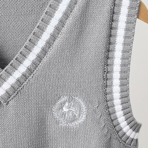 Preppy Jk Sweater Vest for Girls V Neck Sleeveless Classic Knitted Vests Kids Boys School Uniform Unisex Pullover4