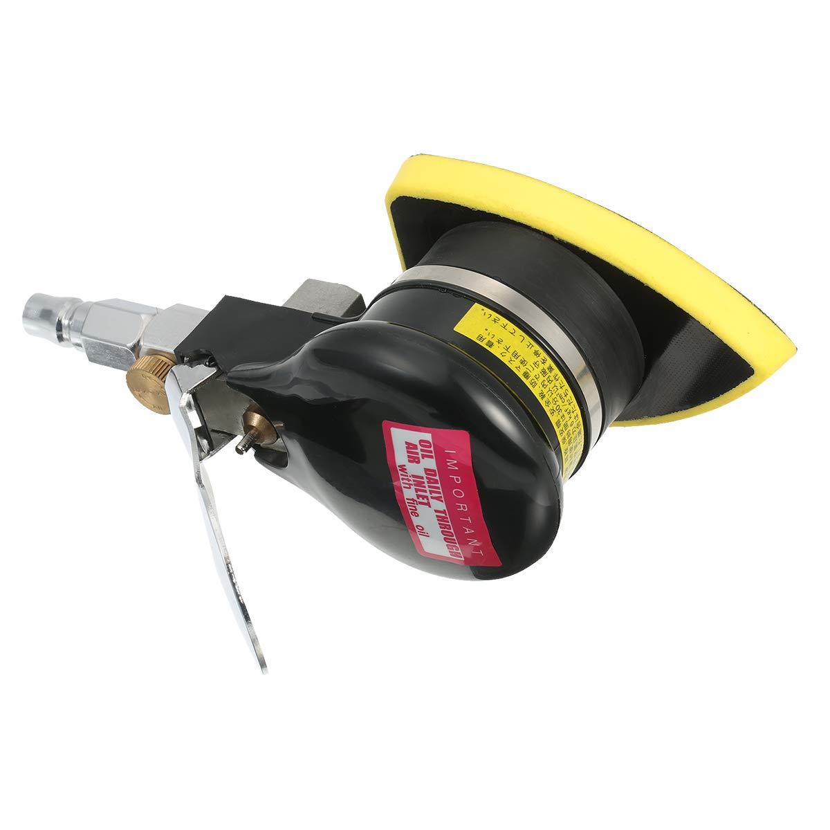 Lijadora neumática de órbita aleatoria, pulidora de aire, pequeña lijadora triangular de palma, lijadora de detalles para el cuidado de la pintura de las esquinas del coche, eliminación de óxido