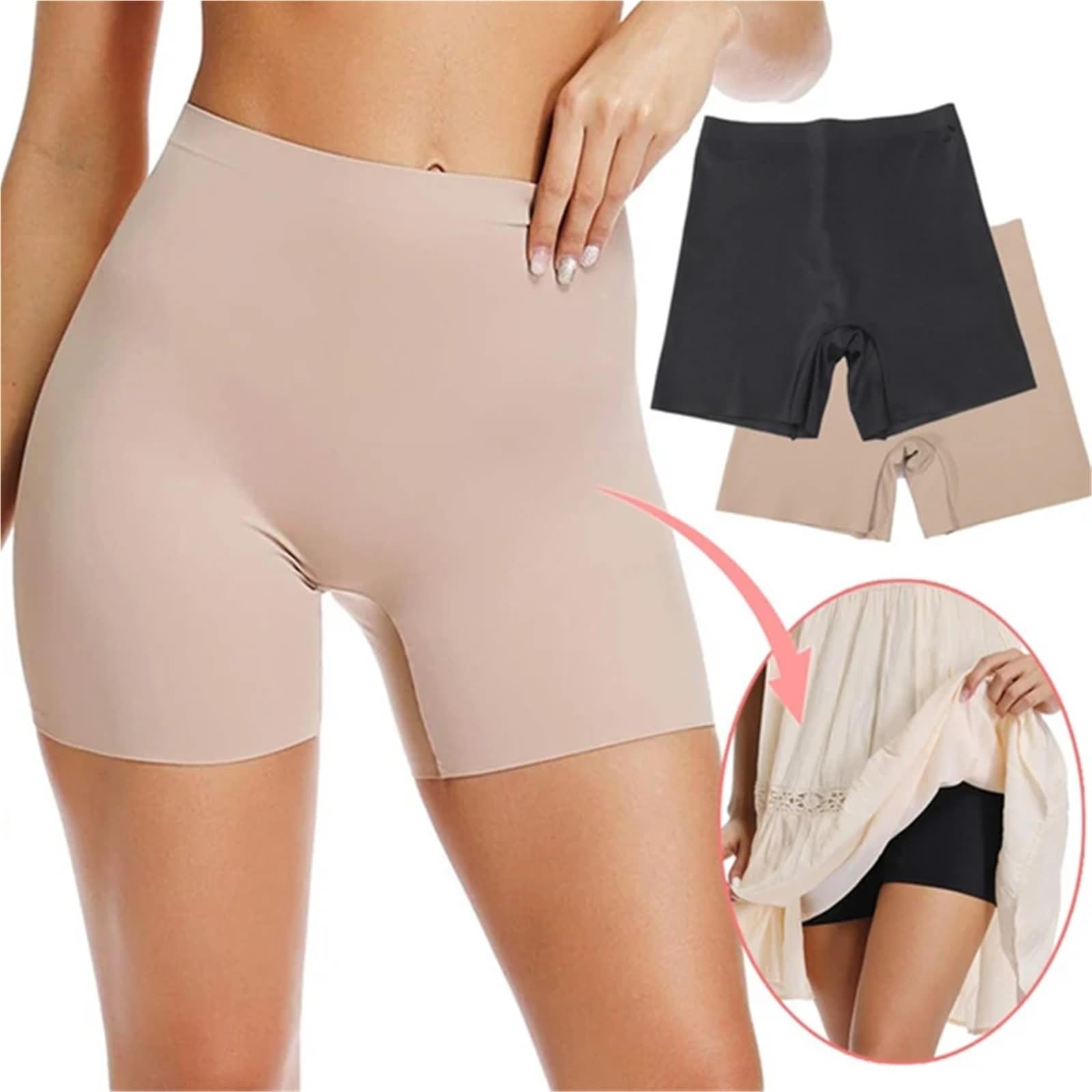 Pancera Contenitiva Mutandine modellanti più sottili for la coscia 3 pezzi for le donne Pantaloncini a vita alta for il controllo della pancia Cincher Cintura modellante for il corpo senza cuciture In
